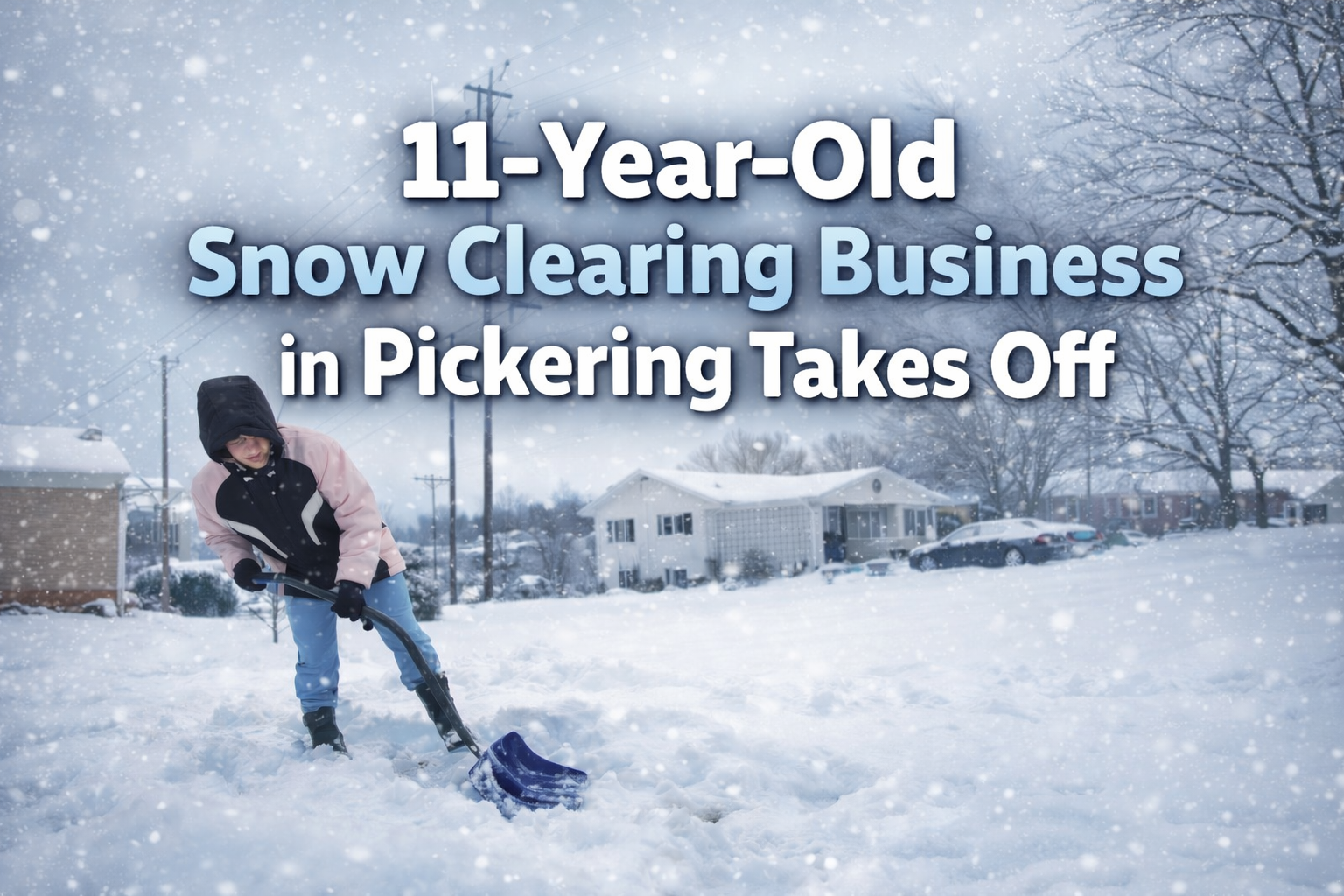 11 year old snow clearing business in pickering takes off