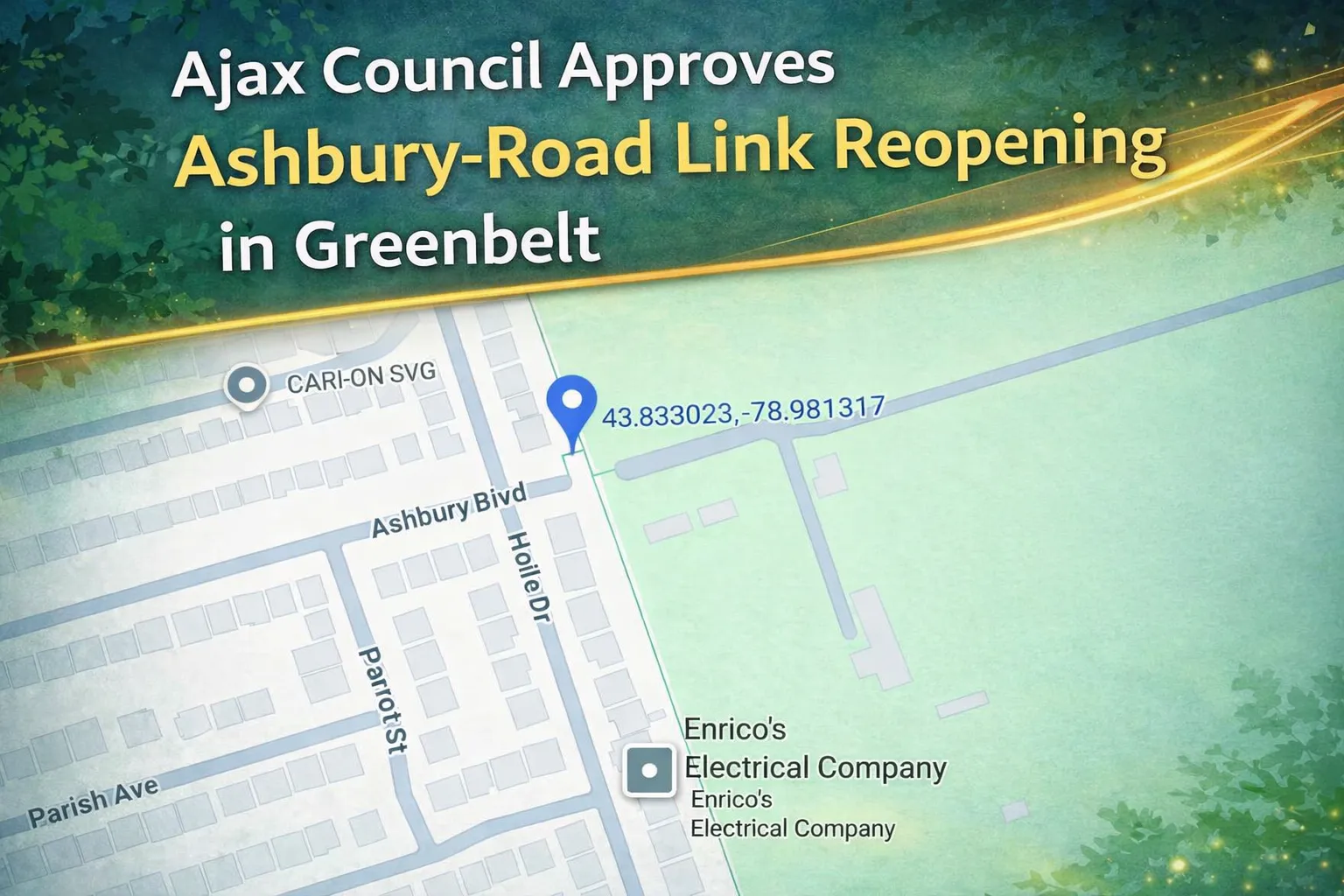 ajax council approves ashbury road link reopening in greenbelt