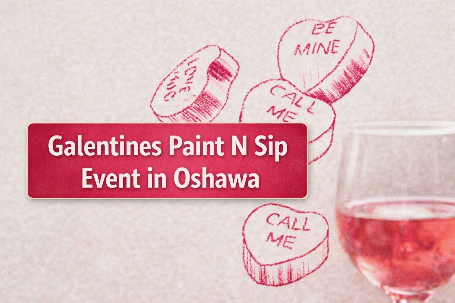 galentines paint n sip event in oshawa