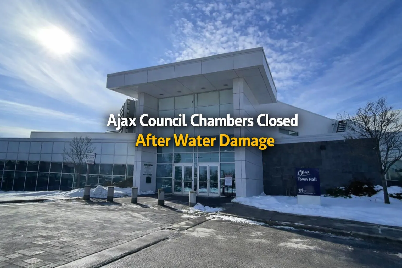 ajax council chambers closed after water damage