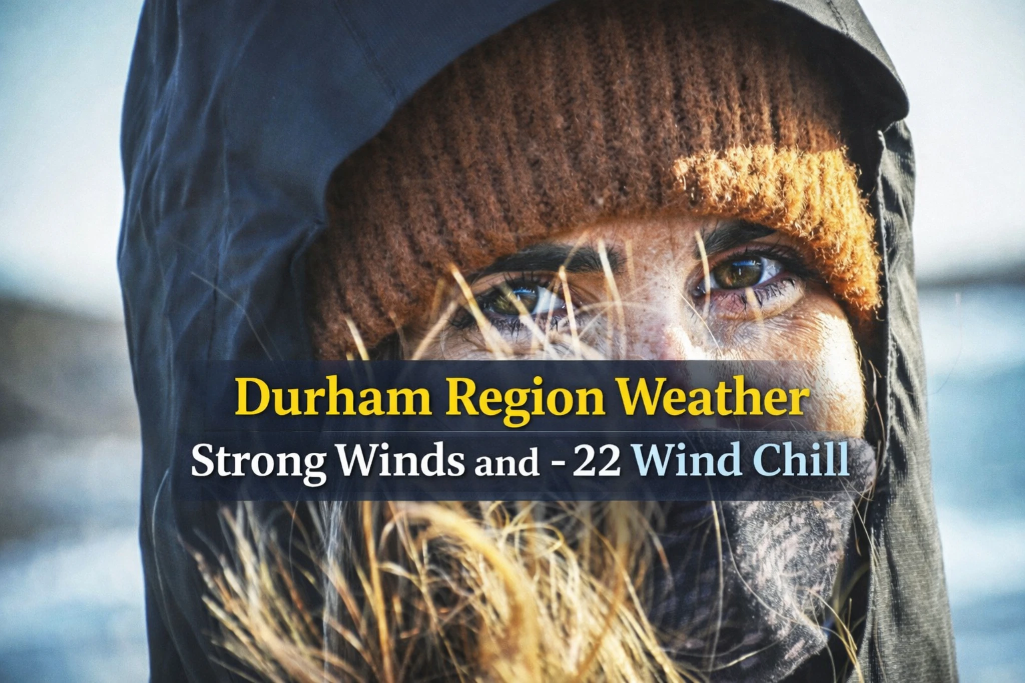 durham region weather strong winds and 22 wind chill