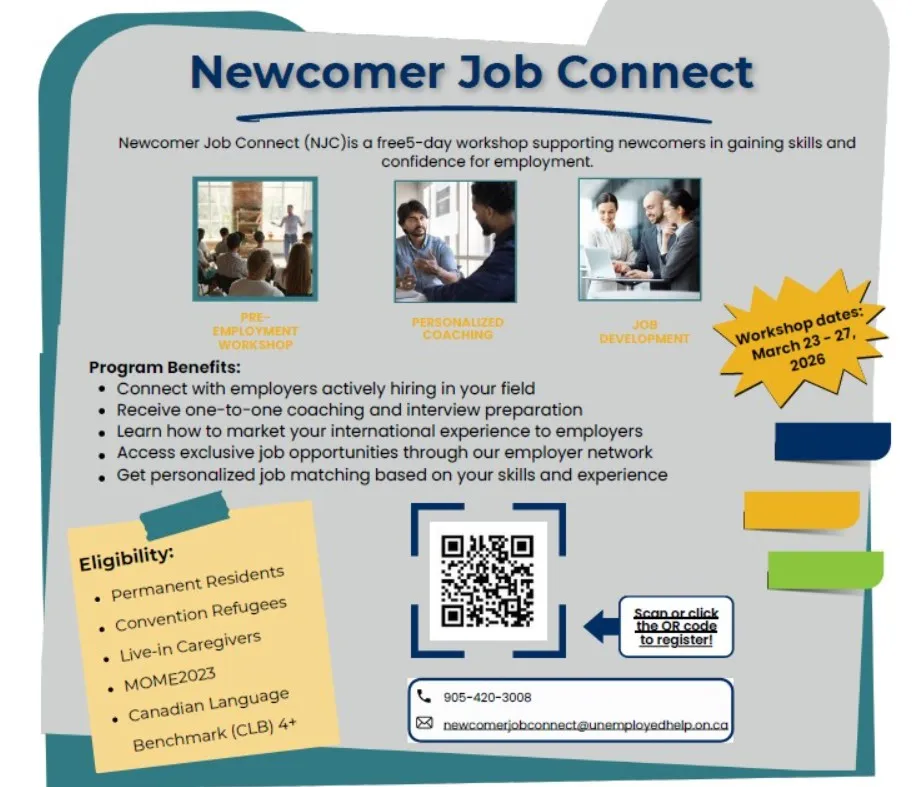 newcomer job connect employment program durham