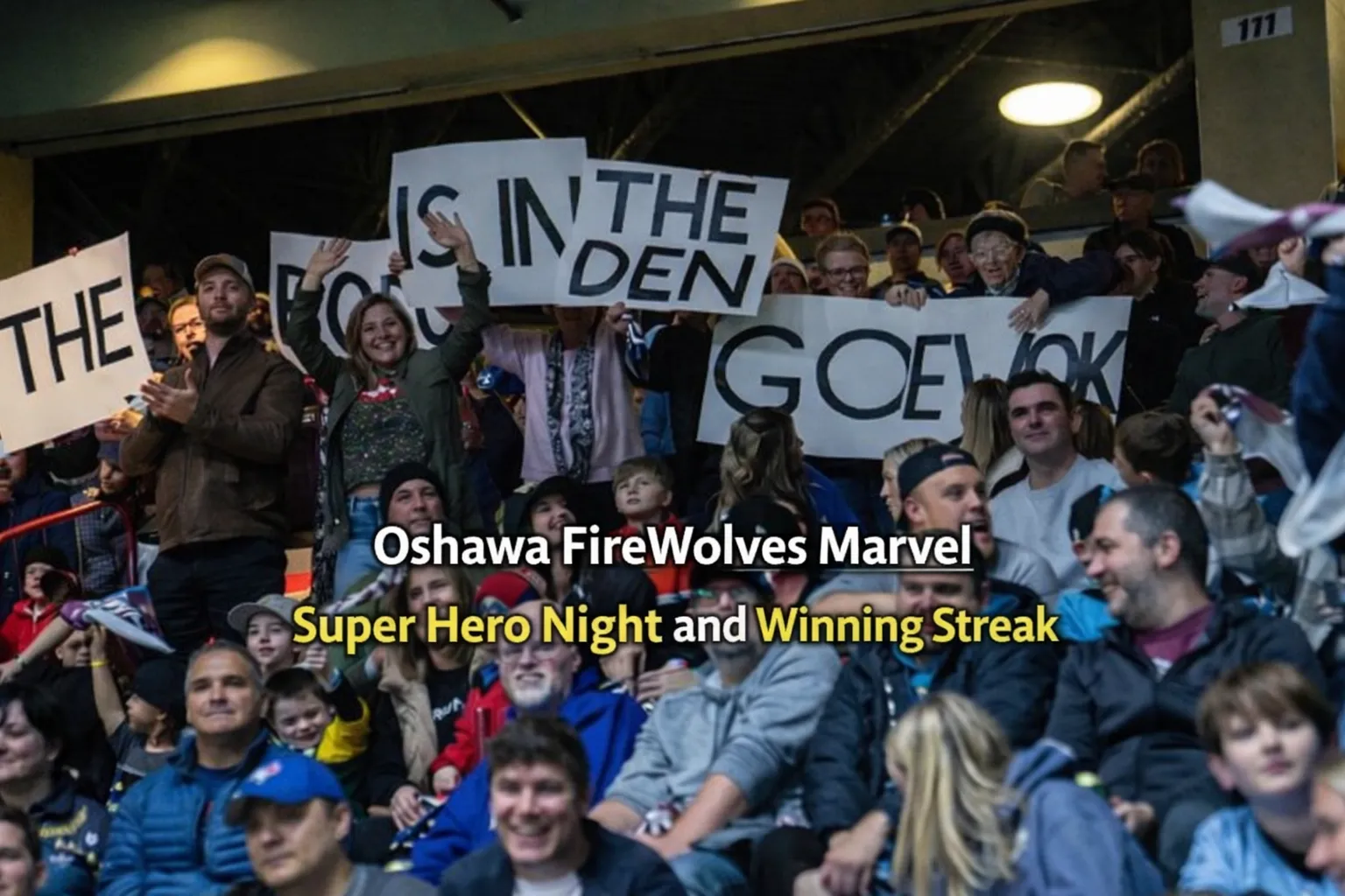 oshawa firewolves marvel super hero night and winning streak