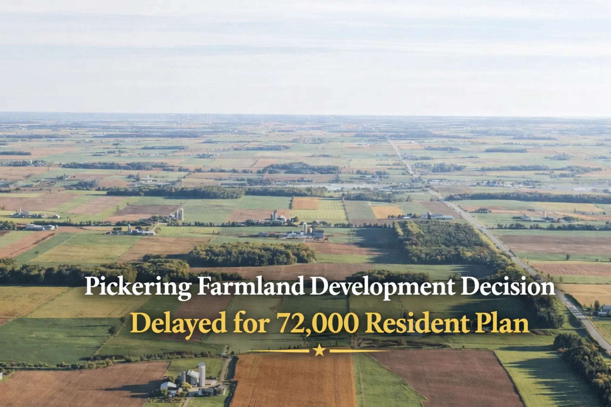 pickering farmland development decision delayed for 72,000 resident plan