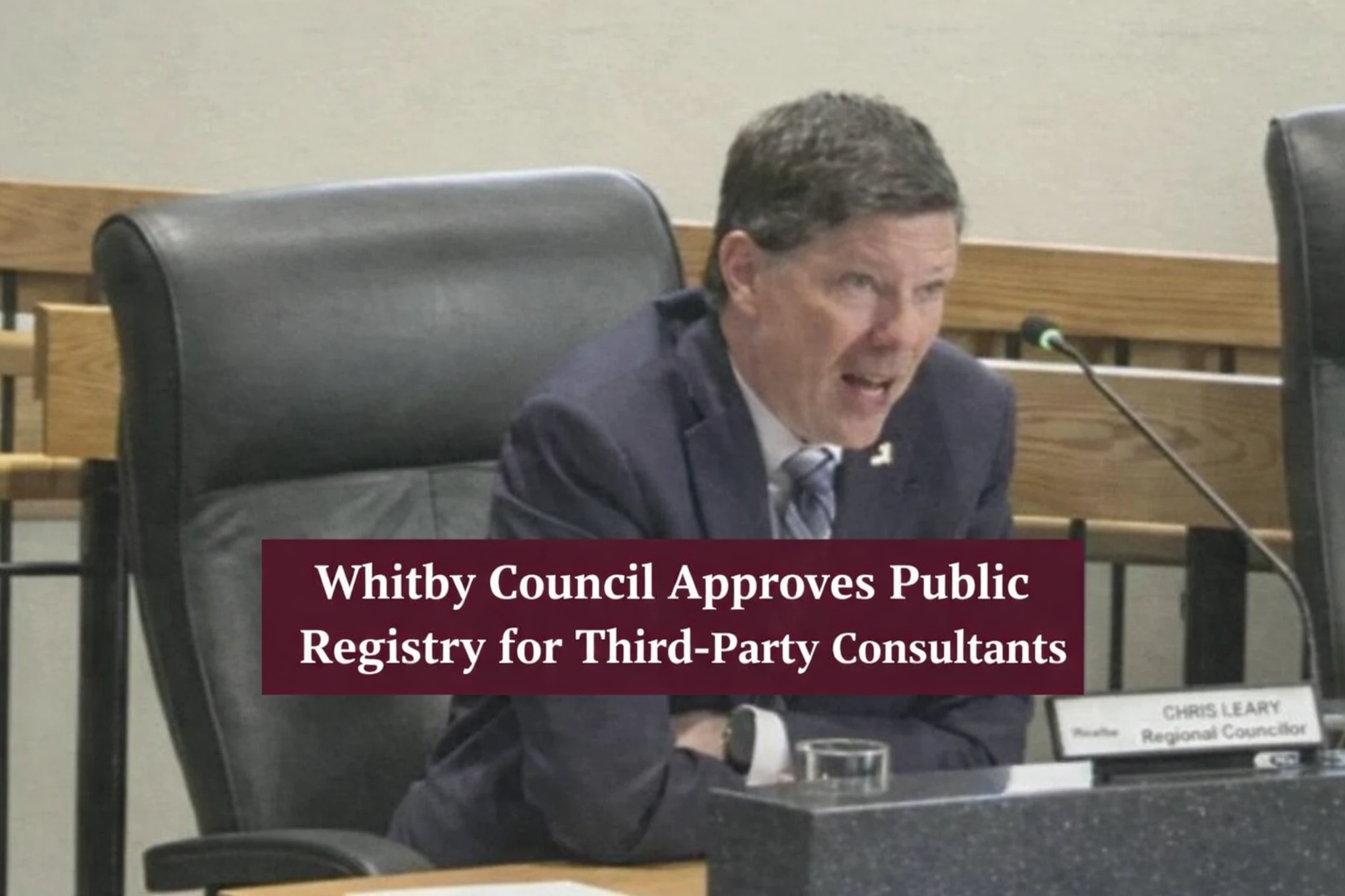 whitby council approves public registry for third party consultants