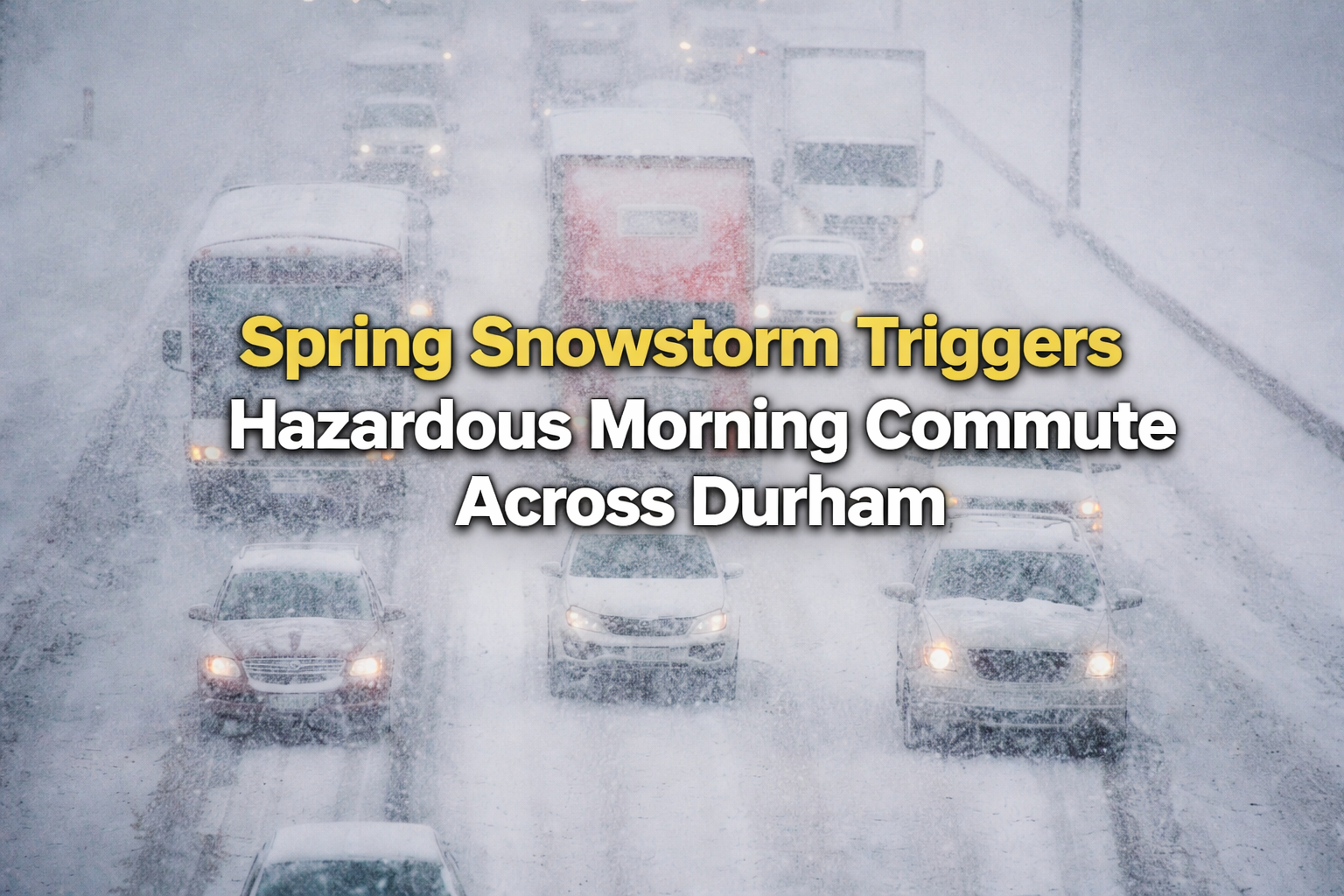 Spring Snowstorm Triggers Hazardous Morning Commute Across Durham