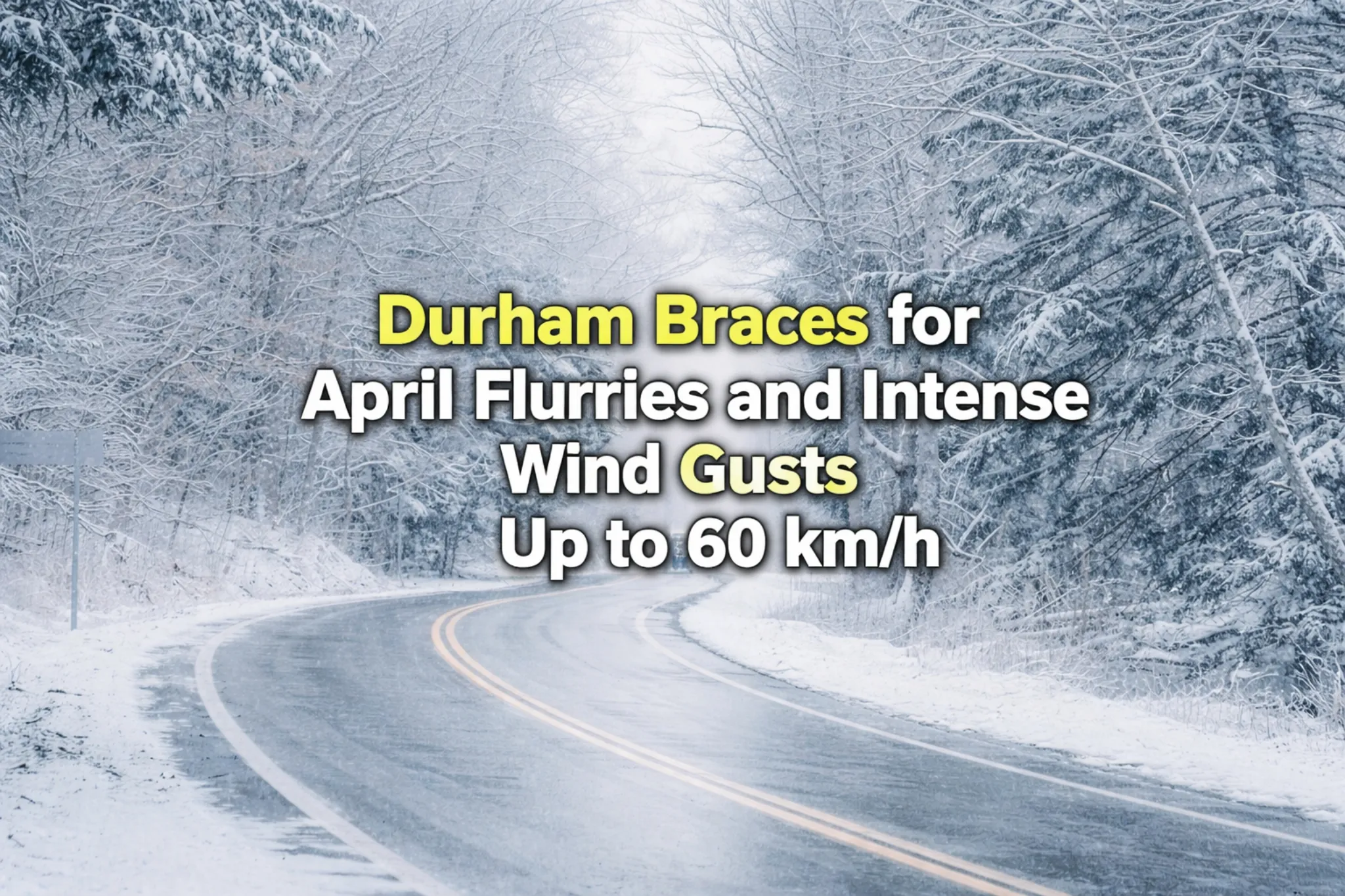 Durham Braces for April Flurries and Intense Wind Gusts Up to 60 km/h