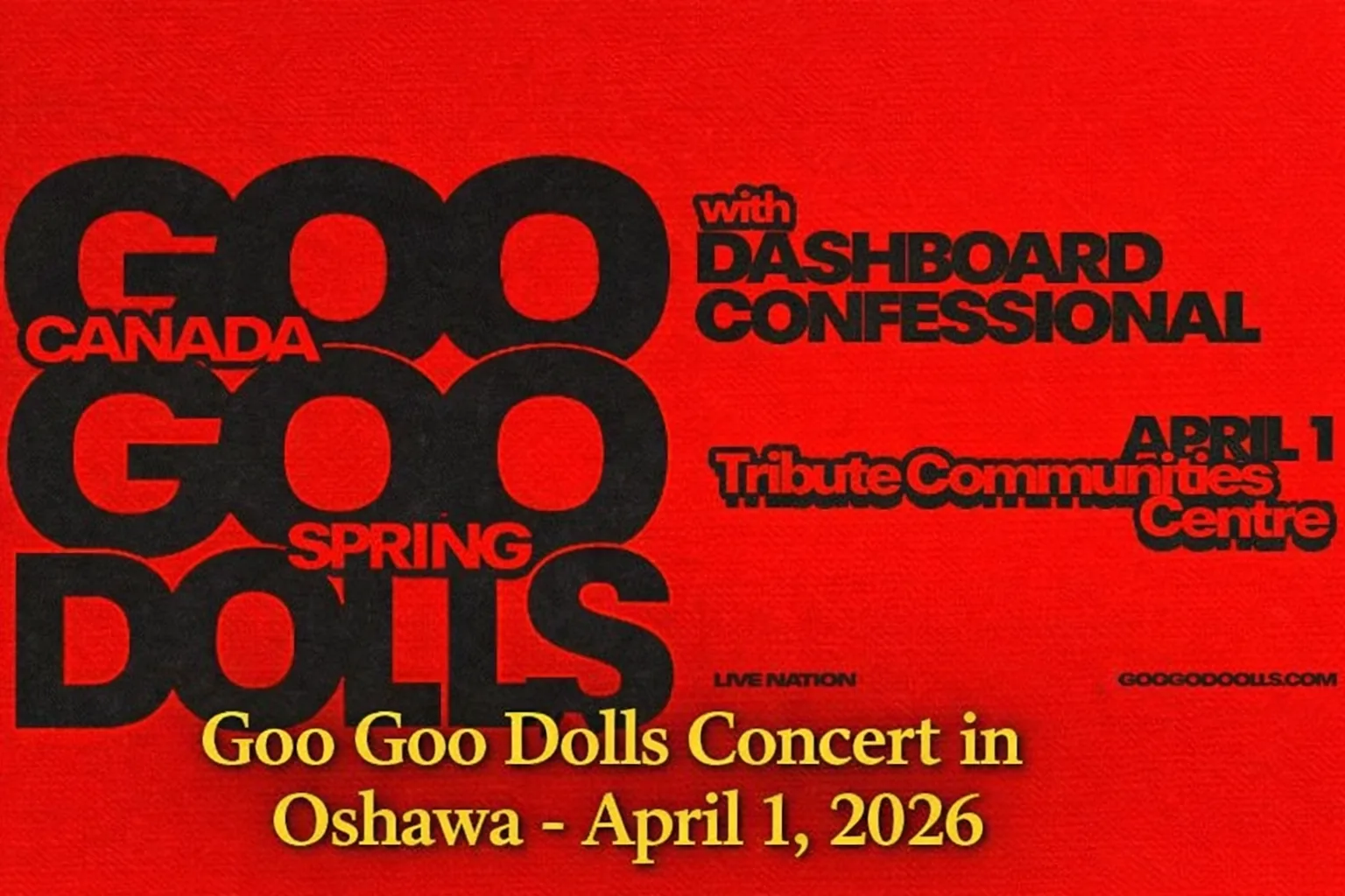 goo goo dolls concert in oshawa april 1, 2026