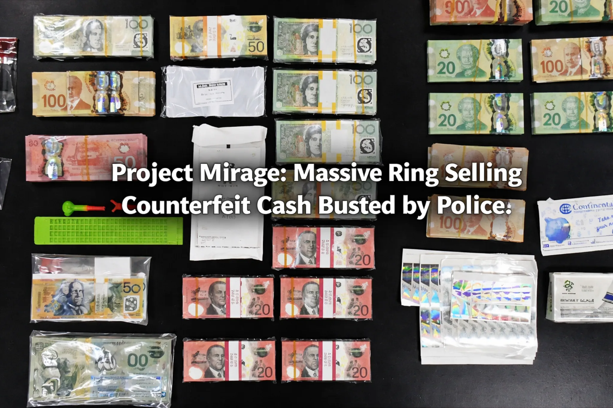 massive ring selling counterfeit cash busted by police
