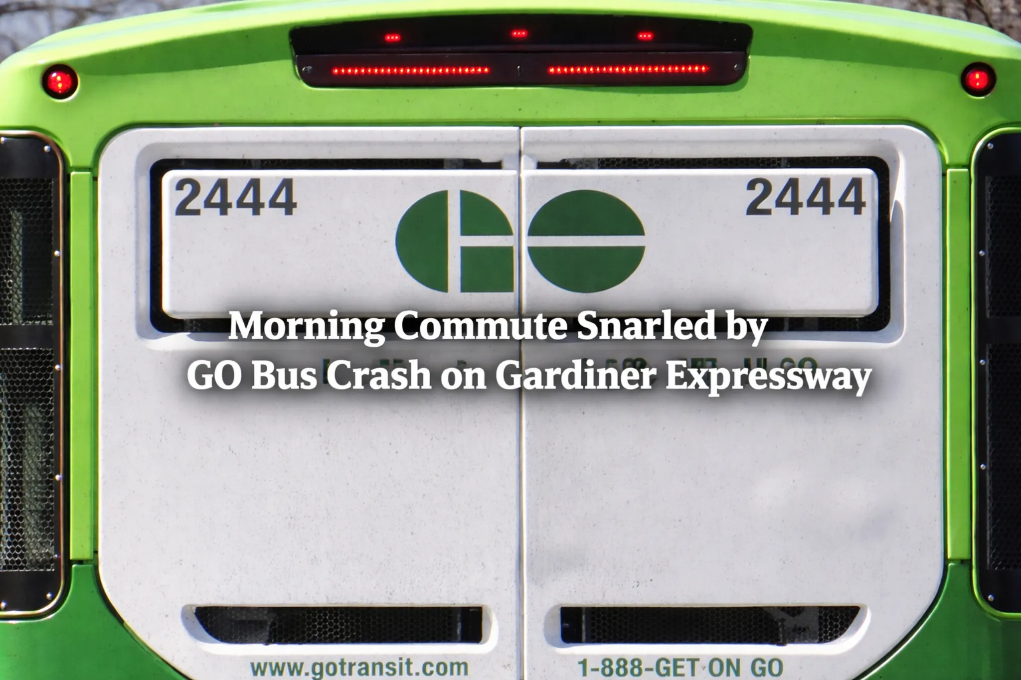 morning commute snarled by go bus crash on gardiner expressway