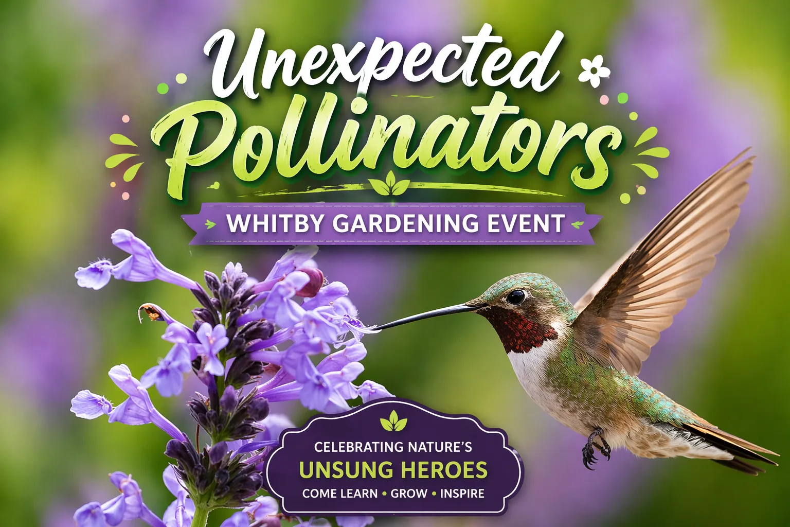 unexpected pollinators whitby gardening event