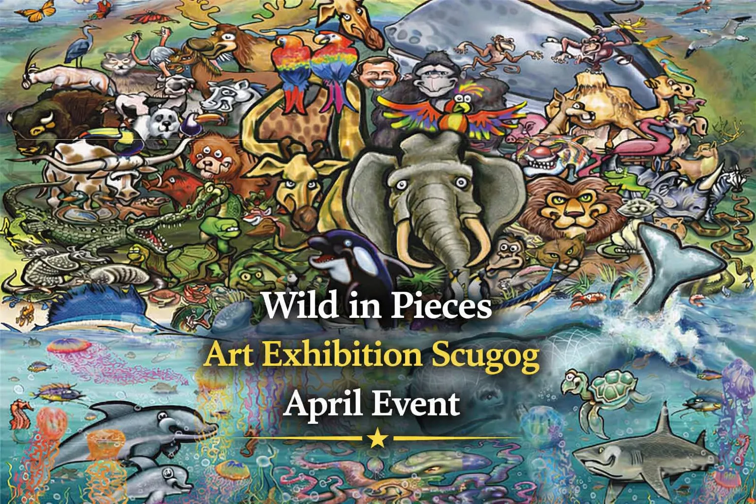 wild in pieces art exhibition scugog april event
