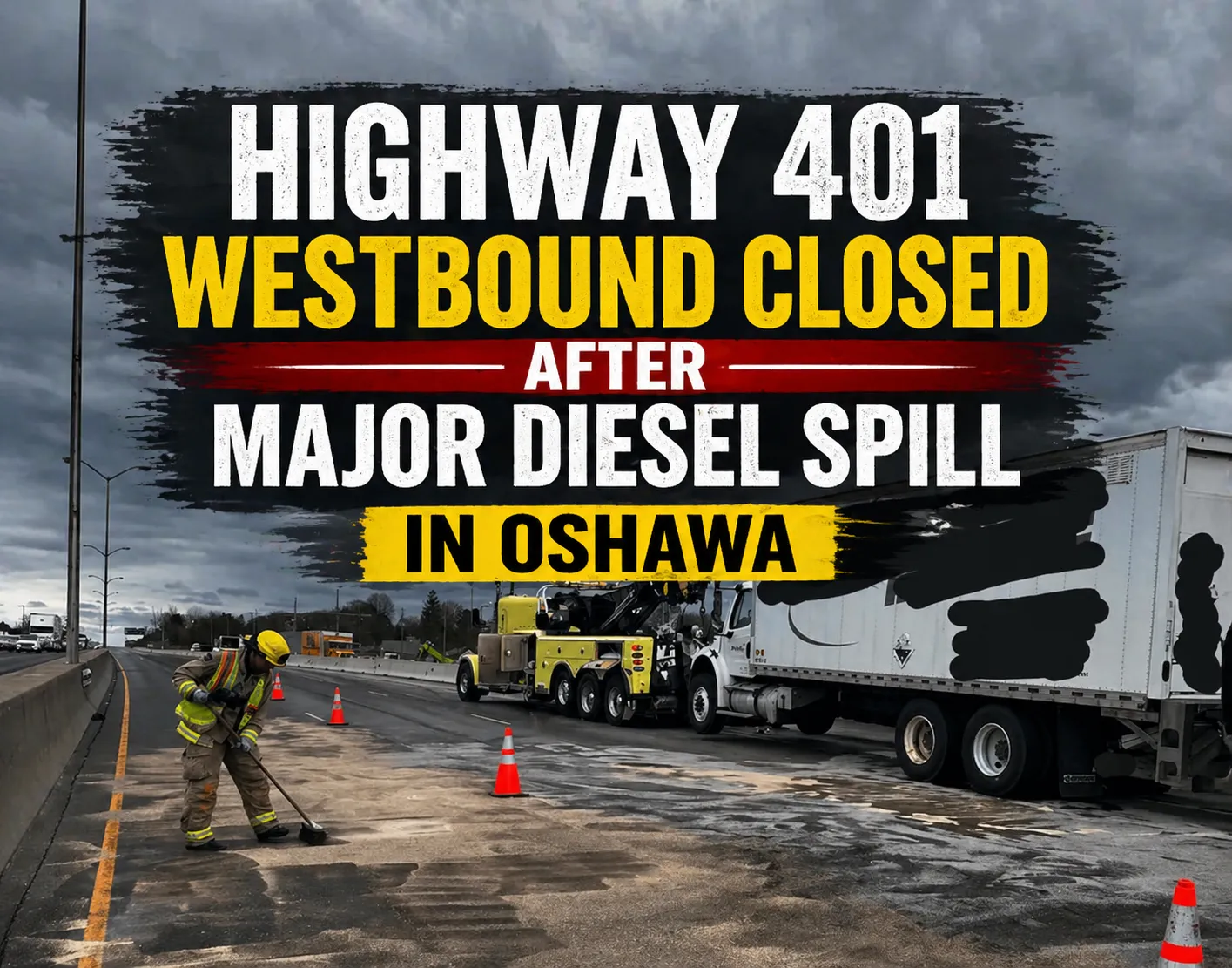 highway 401 westbound closed oshawa