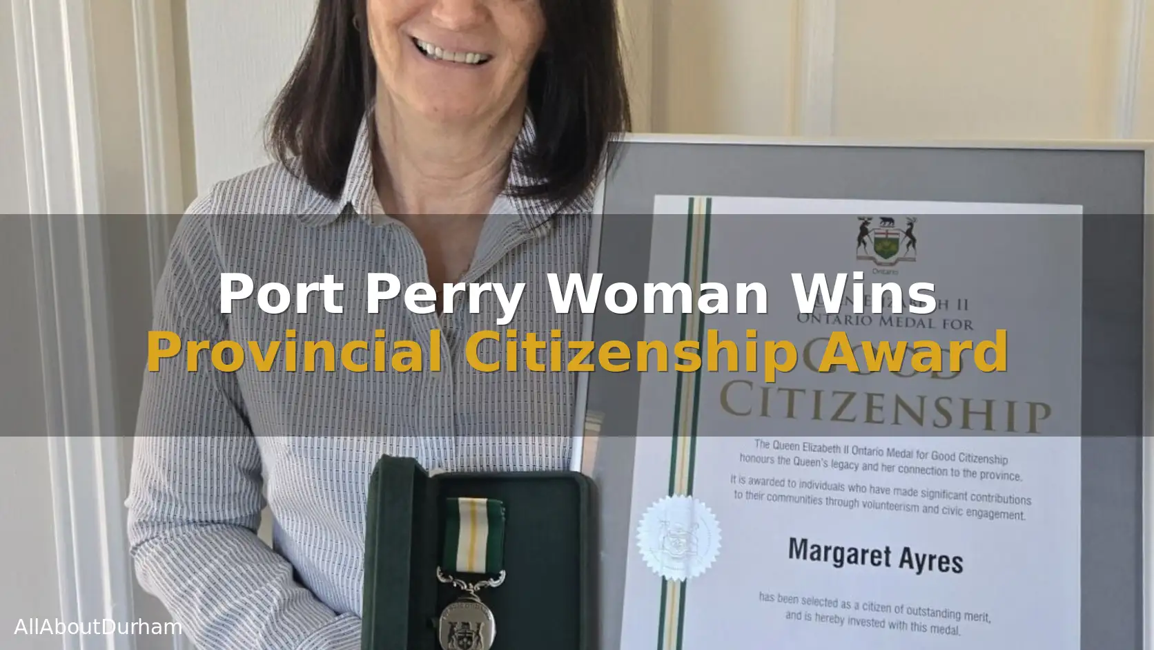 Port Perry Woman Wins Provincial Citizenship Award