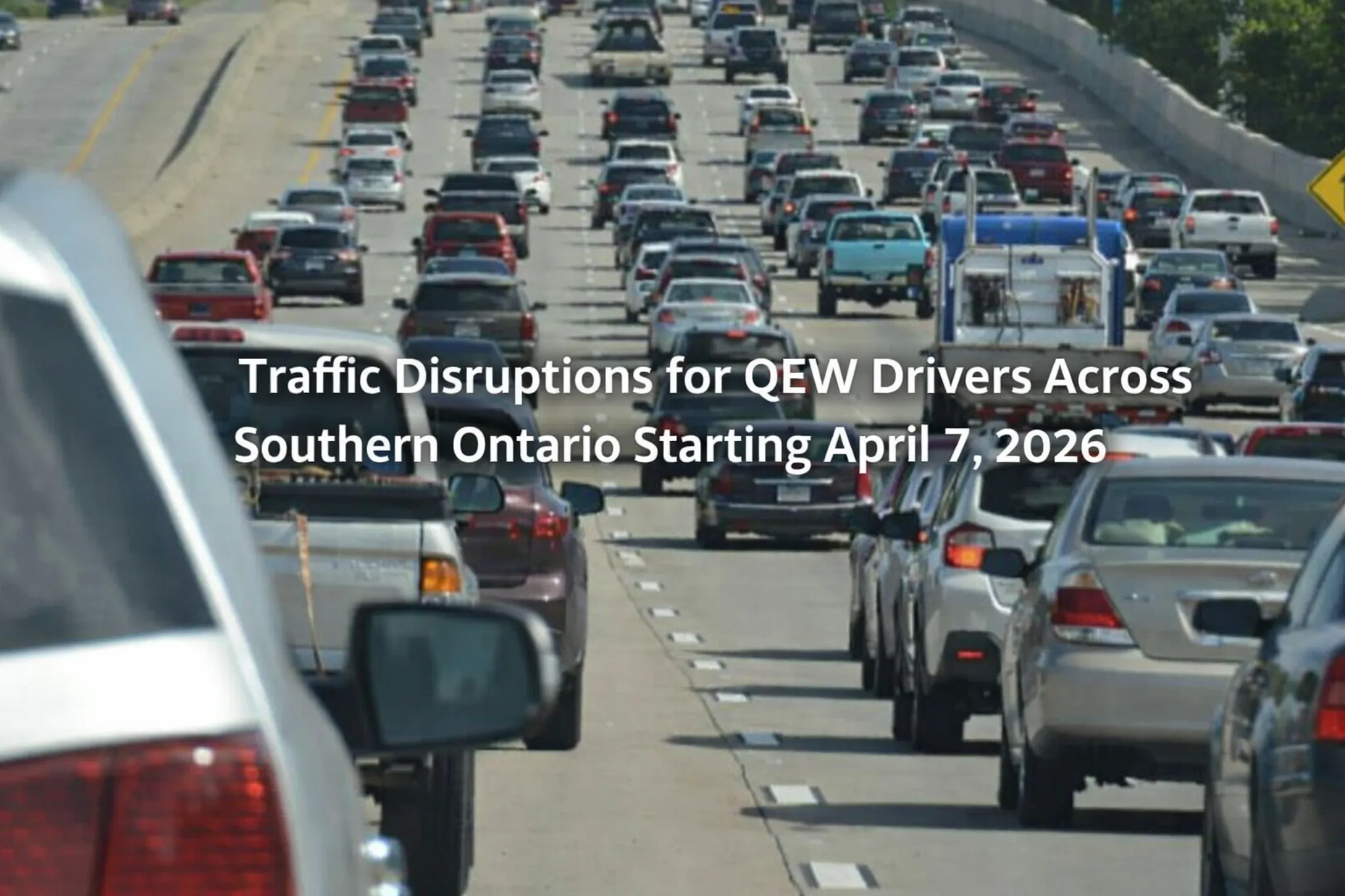 traffic disruptions qew drivers