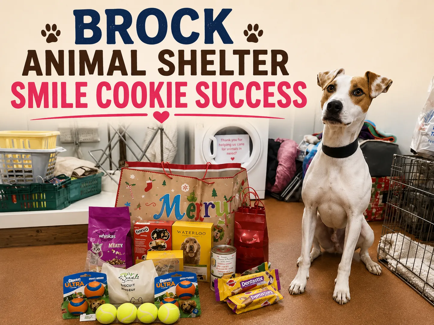 brock animal shelter smile cookie success