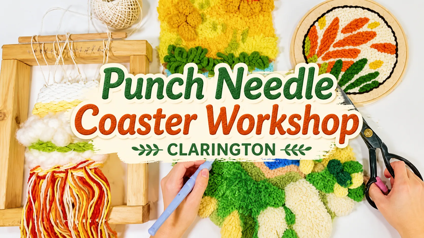 punch needle coaster workshop clarington