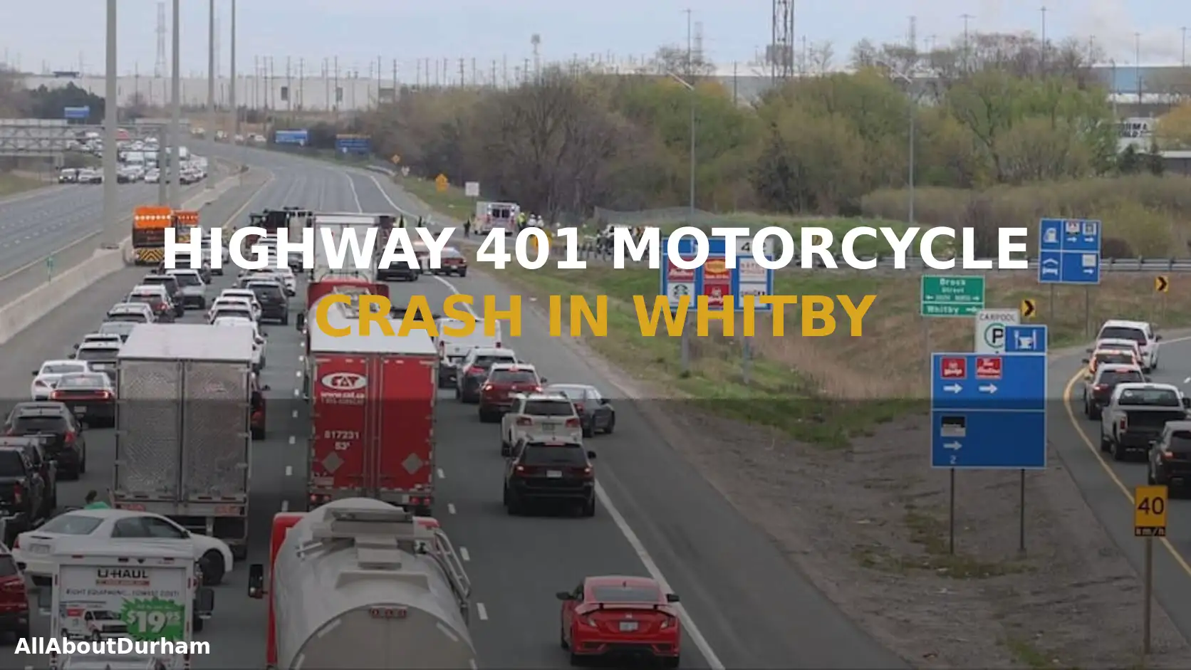 Highway 401 Motorcycle Crash in Whitby