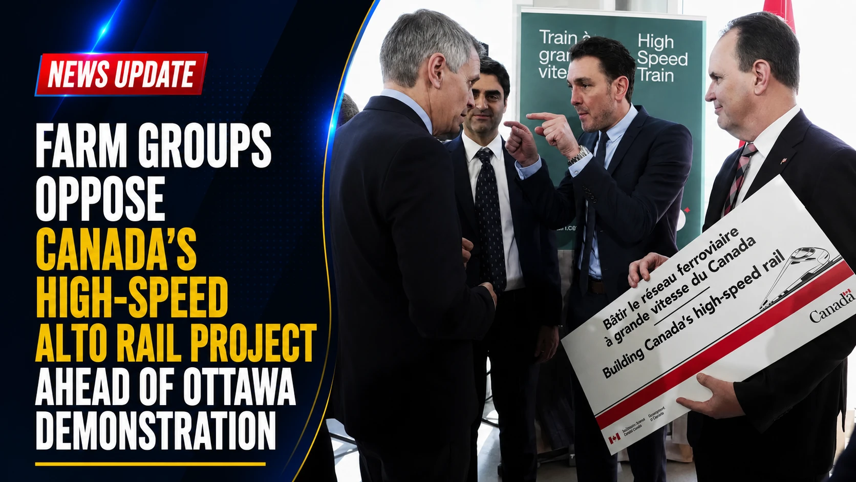farm groups oppose canada high speed rail