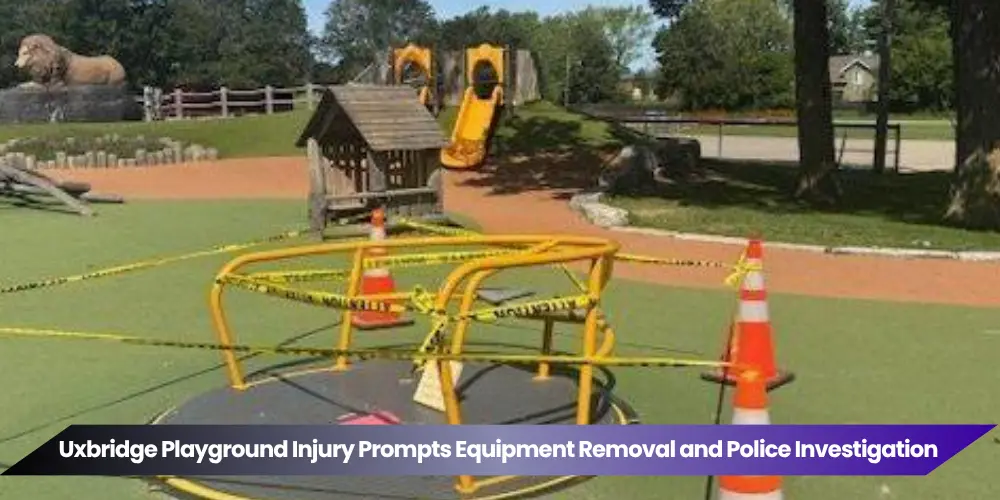 uxbridge playground injury prompts equipment removal and police investigation