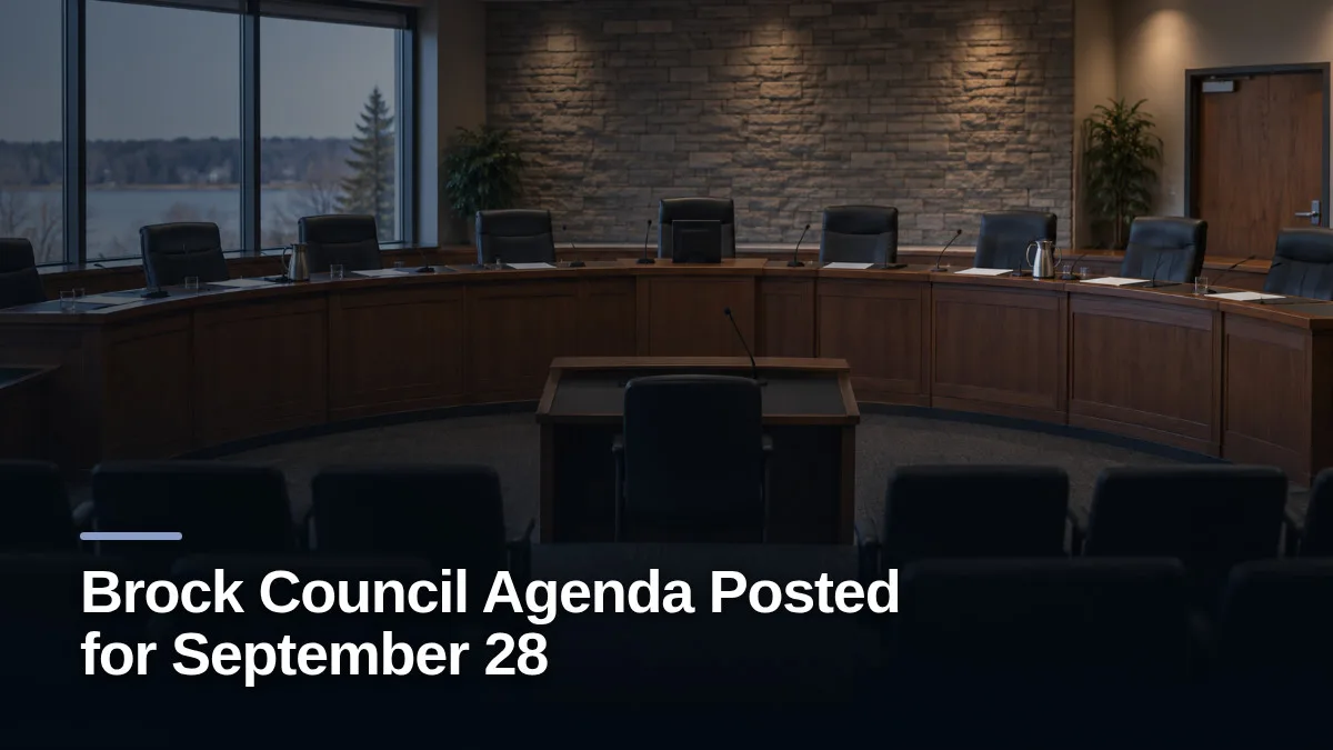 Original editorial featured image for: Brock Council Agenda Posted for September 28