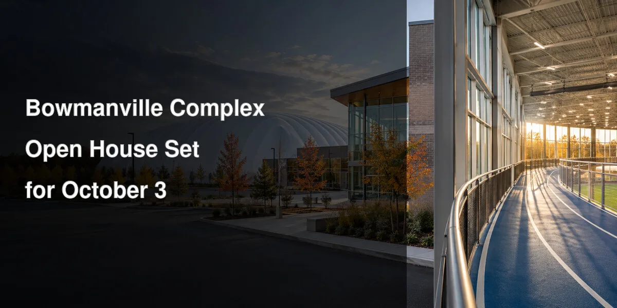 Modern recreation complex illustrating the Bowmanville Community Complex open house