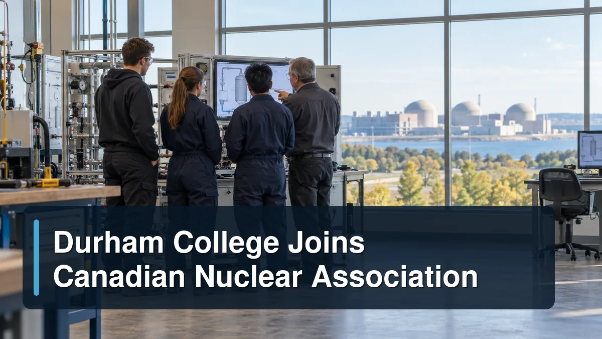 Energy workforce training lab with the headline Durham College Joins Canadian Nuclear Association