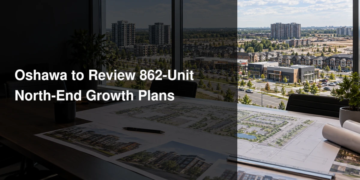 Residential construction and planning documents representing north Oshawa growth proposals