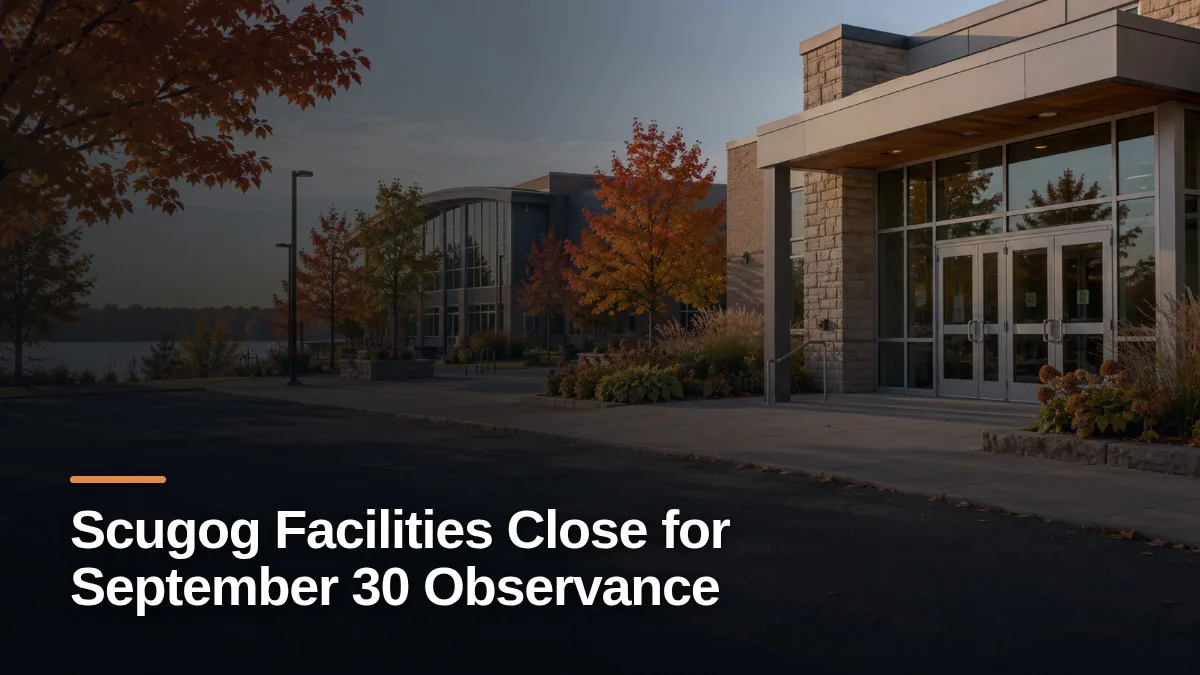 Original editorial featured image for: Scugog Facilities Close for September 30 Observance