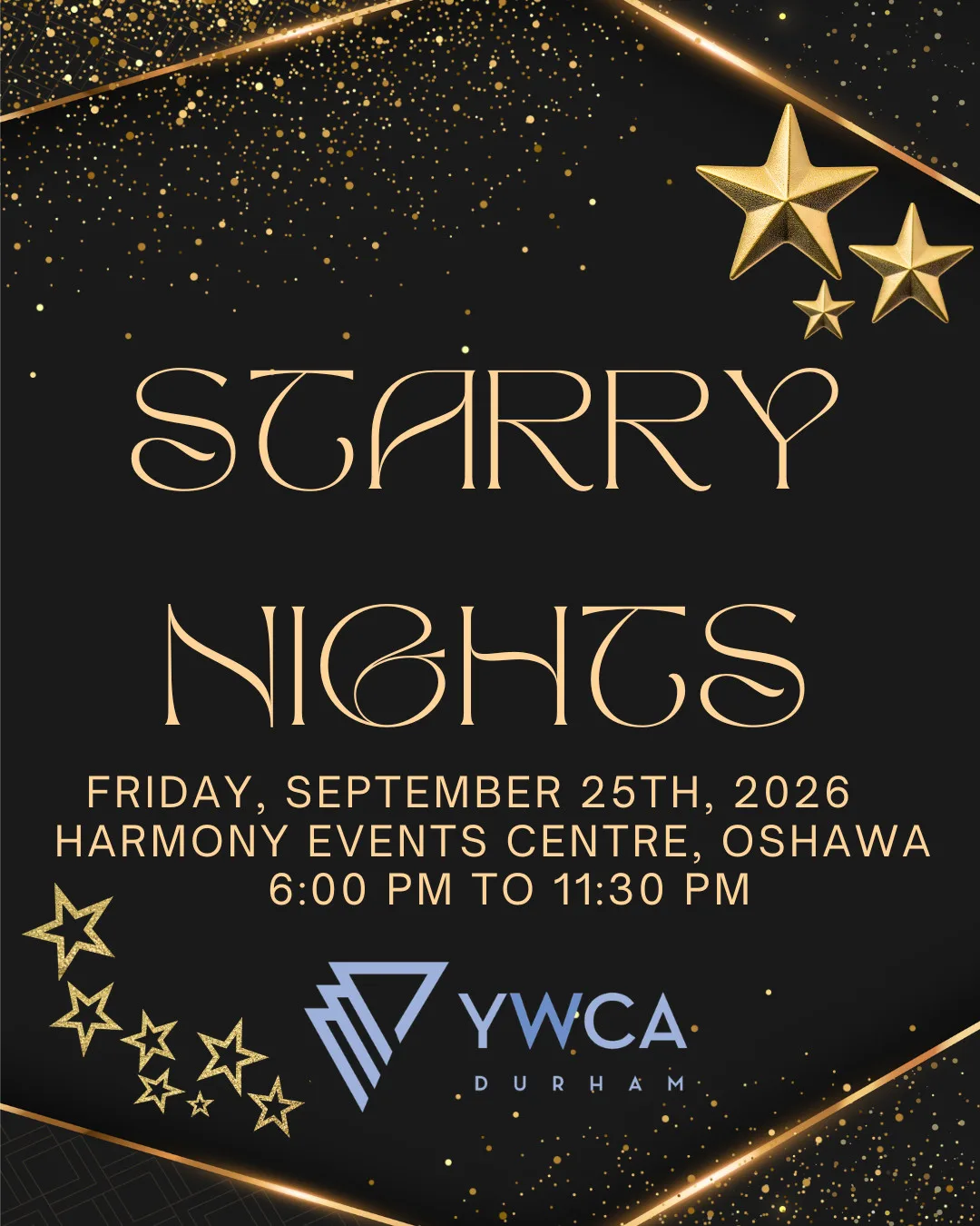 YWCA Durham Starry Nights 2026 event poster
