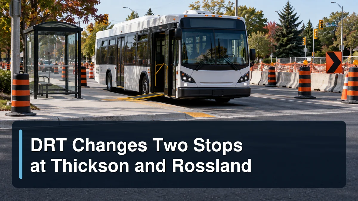 Original editorial featured image for: DRT Changes Two Stops at Thickson and Rossland