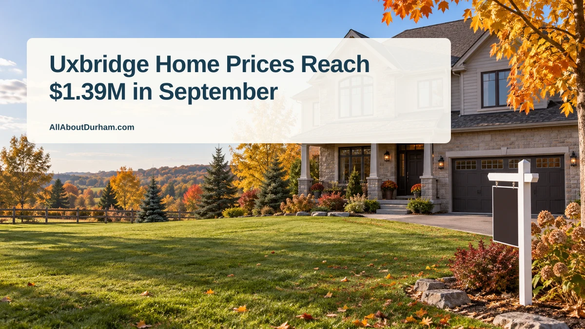 Uxbridge Home Prices Reach $1.39M in September — AllAboutDurham.com featured image