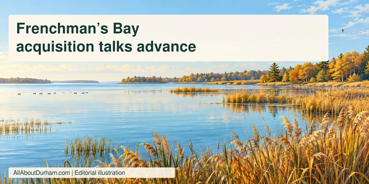 Conceptual illustration of an autumn coastal wetland; not a documentary image of Frenchman’s Bay.