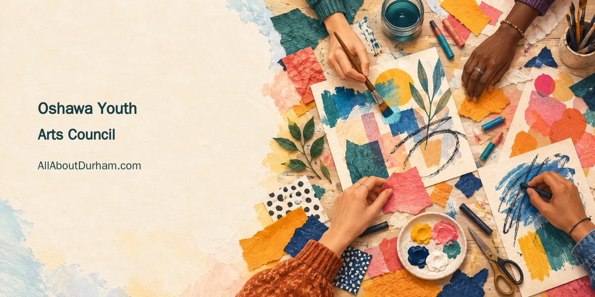 Original editorial illustration of hands and colourful art materials on a shared studio table; not a photograph of council members.