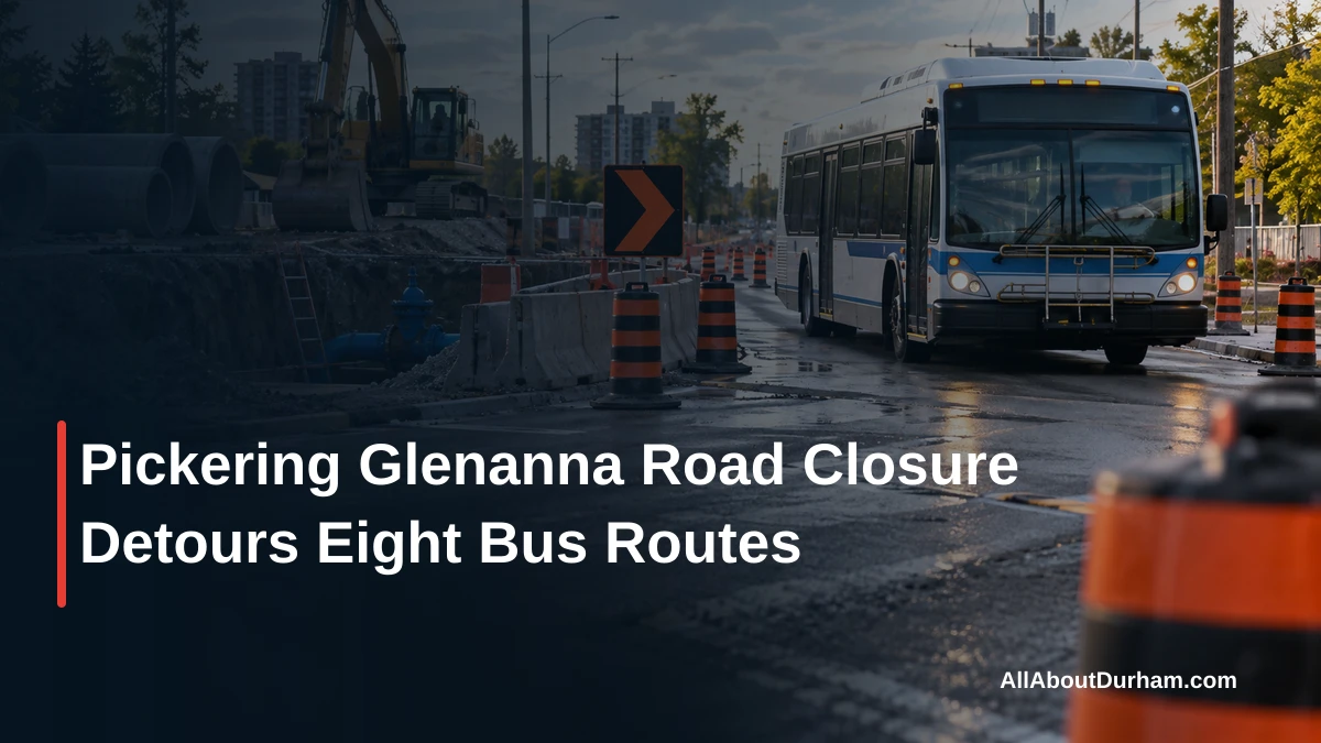 Pickering Glenanna Road Closure Detours Eight Bus Routes — AllAboutDurham.com featured image